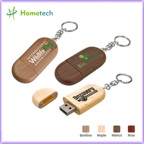 Custom Eco-friendly Wooden USB Flash Drives with Logo Printi