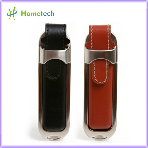 Leather USB Flash Drive with Customized Silk-screen Logo